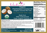 Suplemento Aceite de coco orgánico fraccionado MCT  1 galón