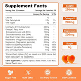 Pack de 2 Gummies CoQ10 con Omega-3, Magnesio y B12, 120 cápsulas