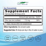 Suplementos  zinc iónico, 2 onzas