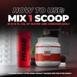 Suplemento de Fibra Huge, 10g Psyllium, Salud Digestiva, 60 Serv.