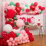 Kit de Arco Globos Fresa con Guirnalda y Bonus - Decoración Fiesta