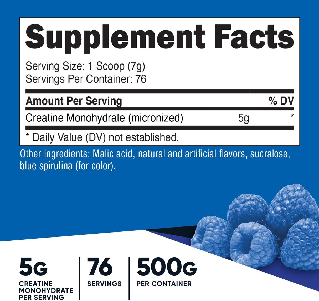 Creatina Monohidratada Nutricost 500 Gramos (1.1 LBS)