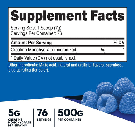 Creatina Monohidratada Nutricost 500 Gramos (1.1 LBS)