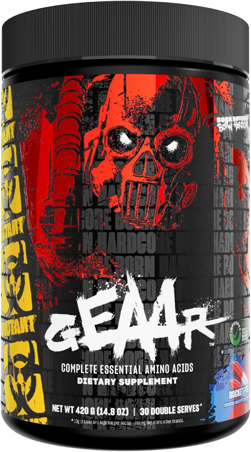 Mutant GEAAR Suplemento de EAA, BCAAs y Electrolitos, 30 servs