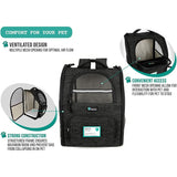 Mochila de lujo para gatos diseño ventilado color gris