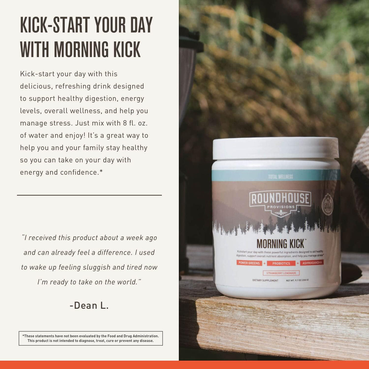 Suplemento Morning Kick en polvo para digestión saludable