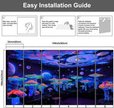 Mural 3D Moderno Phos. Setas Autoadhesivas para Decorar