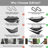 Hamaca G4Free con Mosquitera para 2 Personas, Ligera y Compacta