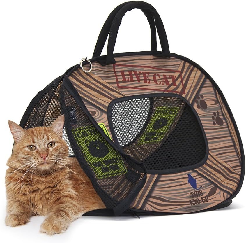 Transportín para gatos SportPet Designs, plegable y portátil
