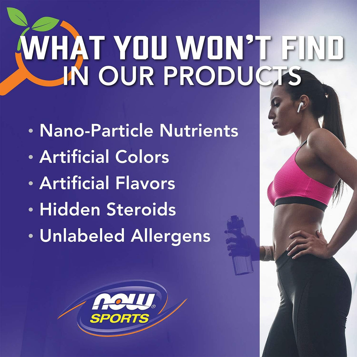 Proteína vegetal orgánica deportiva de NOW Foods, sabor chocolate, 1 lb