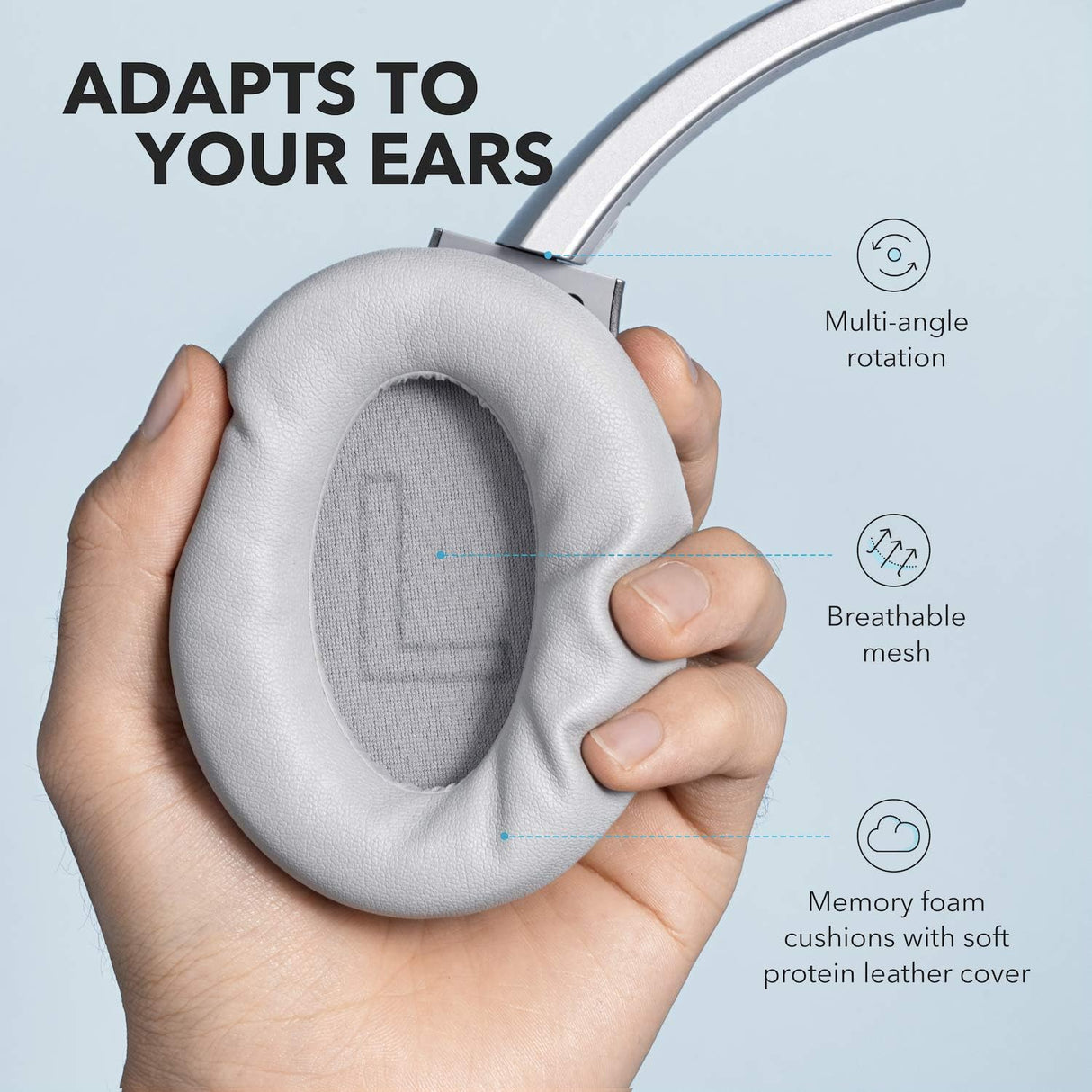 Auriculares Anker Soundcore Q20, ANC, 60H, Hi-Res, Bluetooth