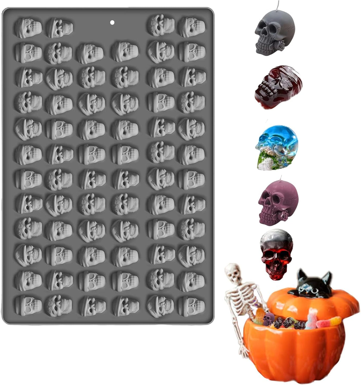 Moldes de Silicona para Caramelos Halloween, 70 Cavidades, 1 PCS