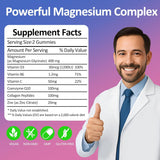Gominolas de Magnesio Glicinato 400mg Veganas, con Vitaminas-60