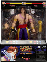 Figura de acción Street Fighter II Vega Jada Toys, 1:12, 6, Cabezas y manos intercambiables, accesorios de garra