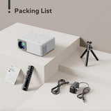 Proyector Mini WiFi Bluetooth 1080P, Portátil para Cine en Casa