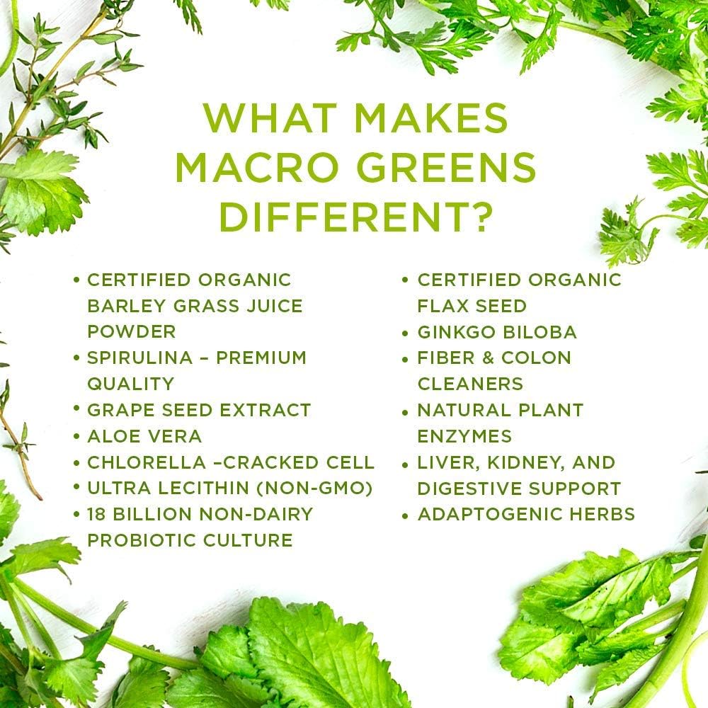 MacroLife Naturals Macro Greens: Superalimento 10oz (30 Serv.)