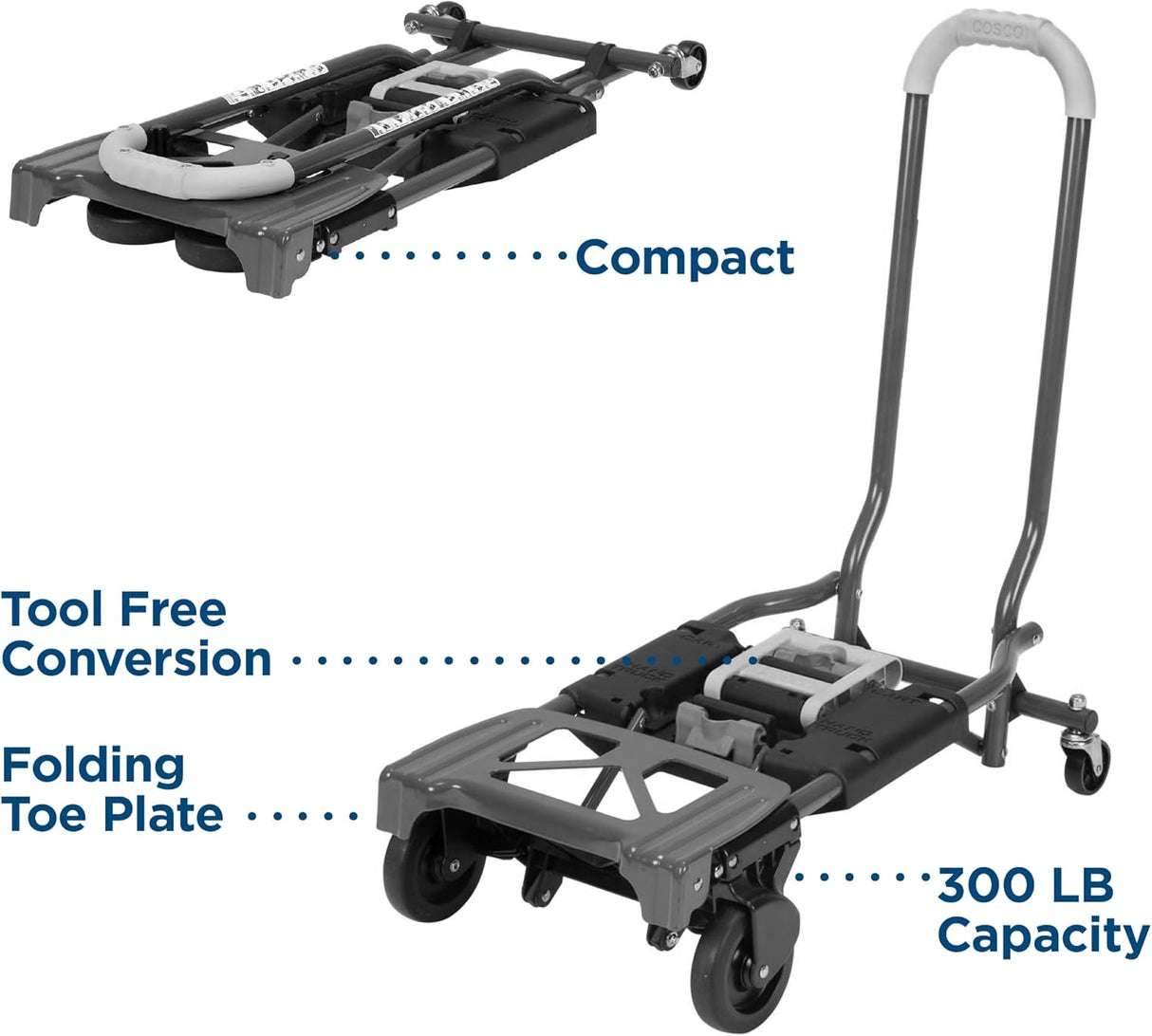 Carretilla Plegable Multi-Posición COSCO, 300 lb, Modelo 12222PBG1E