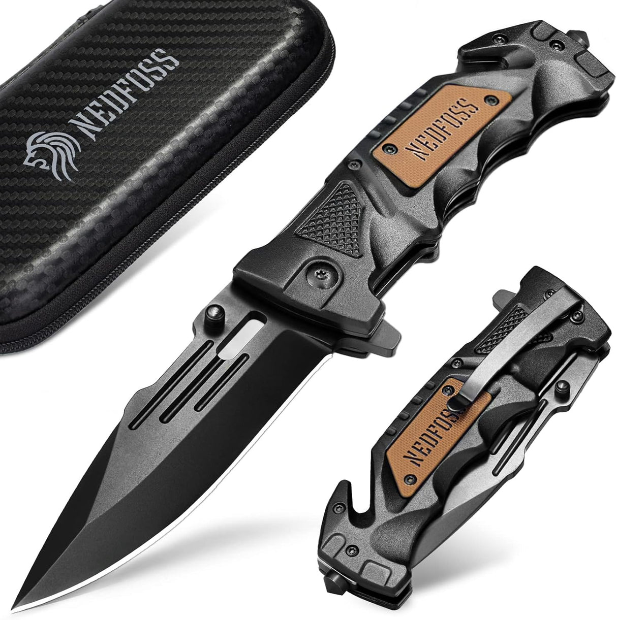 Cuchillo plegable de bolsillo DA75 de camping 3 en 1