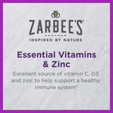 Zarbee's Apoyo Inmunológico Niños, Vitaminas C, D y Zinc, 28 Tabletas