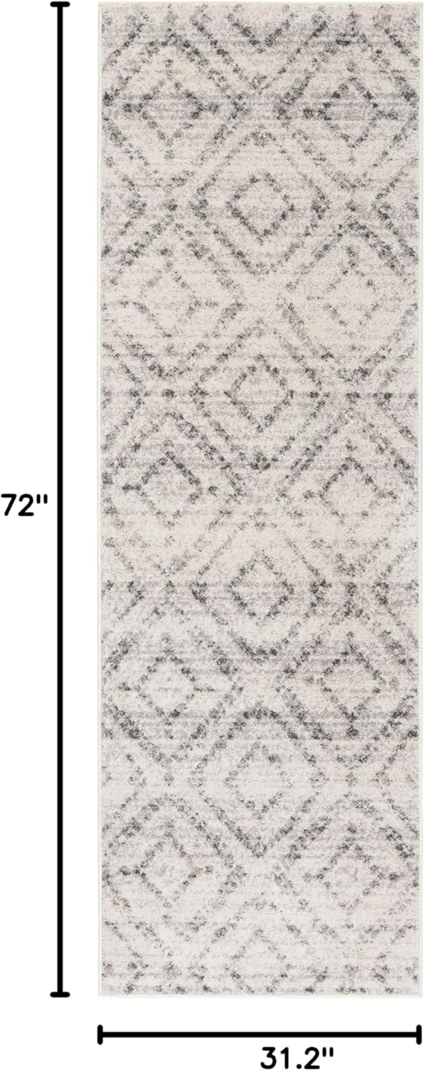 Alfombra Runner Moderna con Diseño Diamante Distressed - ADR131C