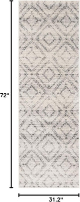 Alfombra Runner Moderna con Diseño Diamante Distressed - ADR131C