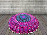 My Dream Carts Funda redonda de 22 pulgadas para cojín de suelo, silla otomana para niños y adultos, sala de estar, dormitorio, asiento verdaderamente único en su tipo, reposapiés (funda de almohada de 22 pulgadas, sin relleno)