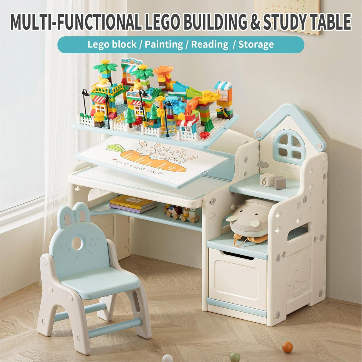 Mesa de actividades para niños ajustable en altura UNICOO