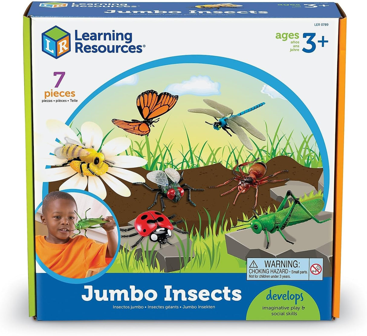 Recursos de Aprendizaje Insectos Gigantes, 7 Piezas, 3+ Años
