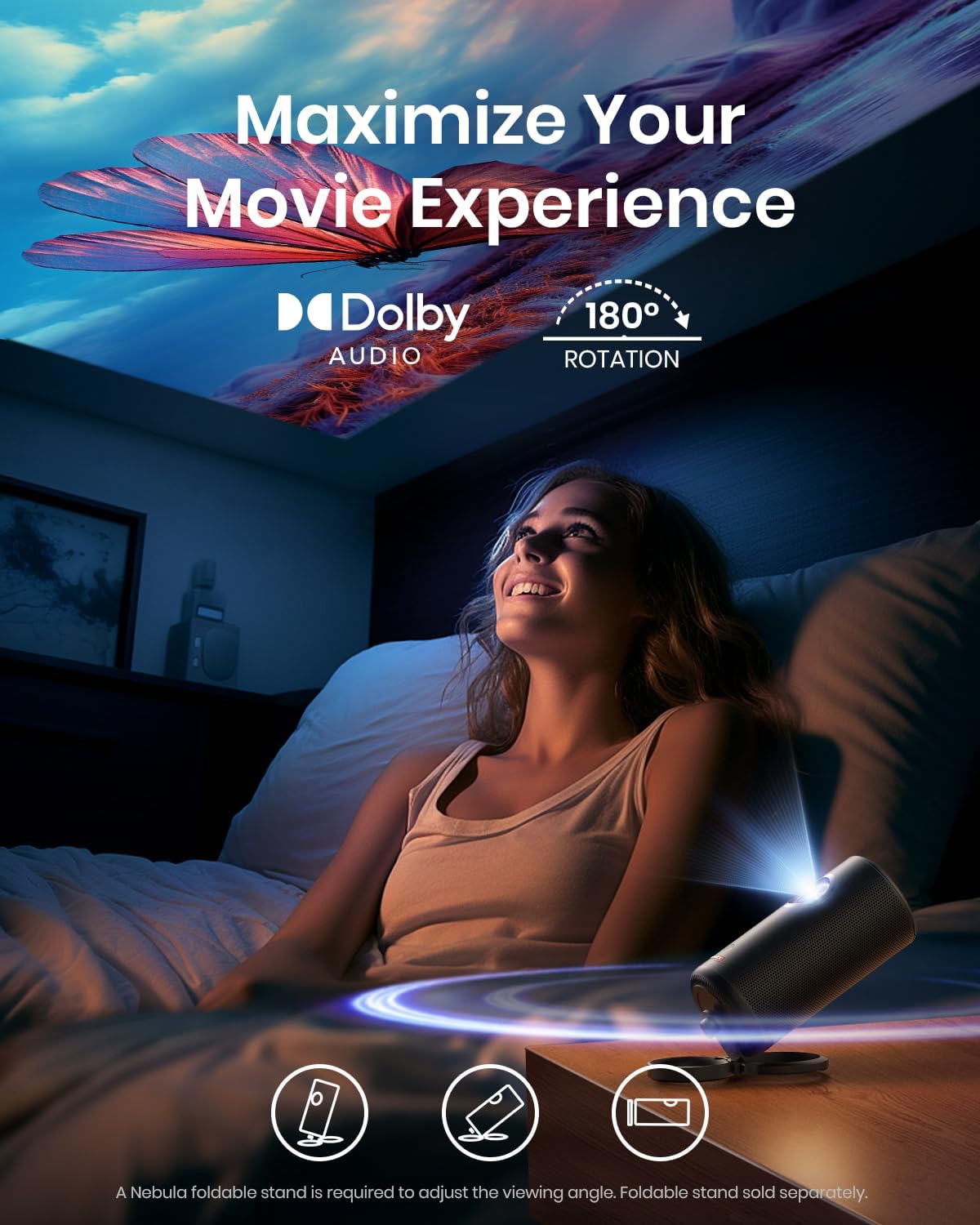 Proyector portátil NEBULA Capsule 3, Wi-Fi, Google TV, 120