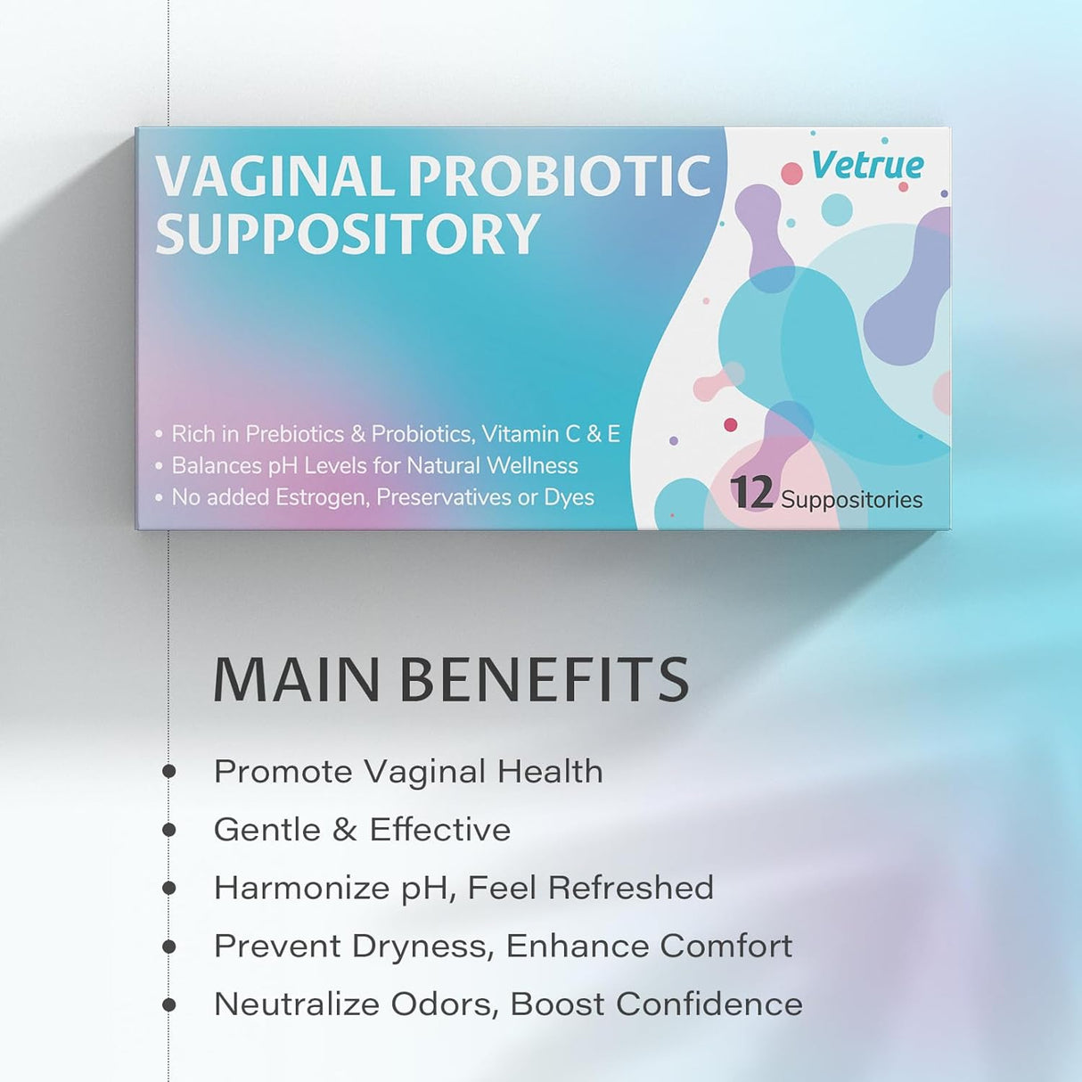 Suplemento probiótico vaginal salud femenina equilibrio pH