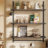 Estantería Flotante Bestier, 3 Niveles para Cocina y Baño