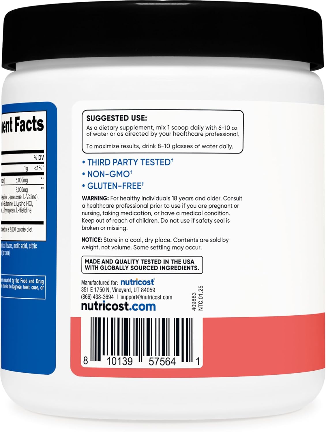 Nutricost Creatina + Amino 30 porciones, 5000mg cada uno
