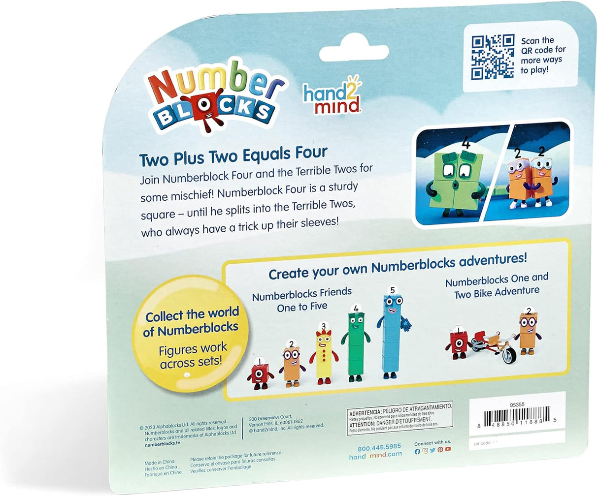 Figuras de Acción Numberblock Four - hand2mind, Juguetes Matemáticos