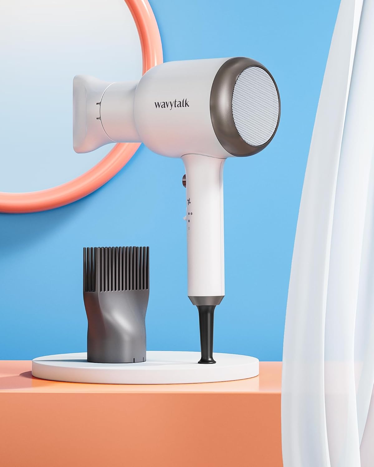 Secador de pelo con difusor y concentrador Wavytalk