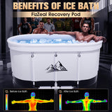 Bañera de Hielo XL 130 Gal, portátil, ovalada, modelo 2025