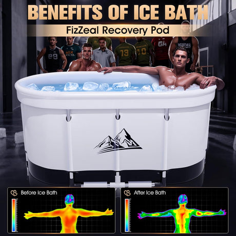 Bañera de Hielo XL 130 Gal, portátil, ovalada, modelo 2025
