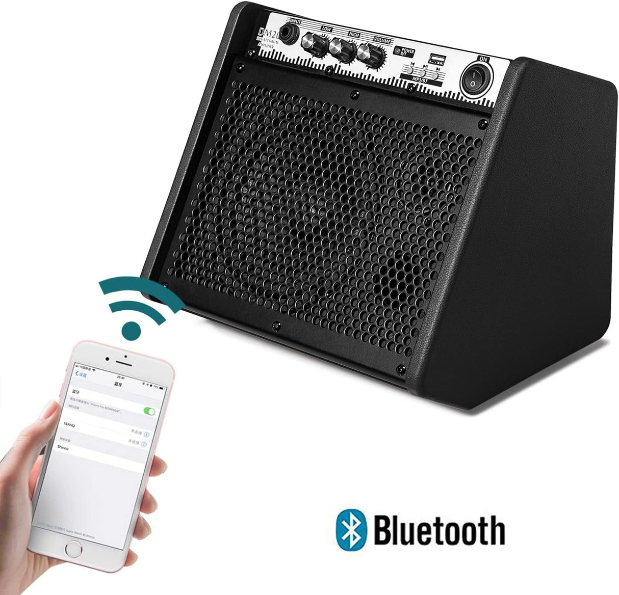 Amplificador Personal Bluetooth 20W con USB y Cable Antiruido