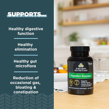Enzimas Digestivas Ancient Nutrition, Apoya la Salud Digestiva