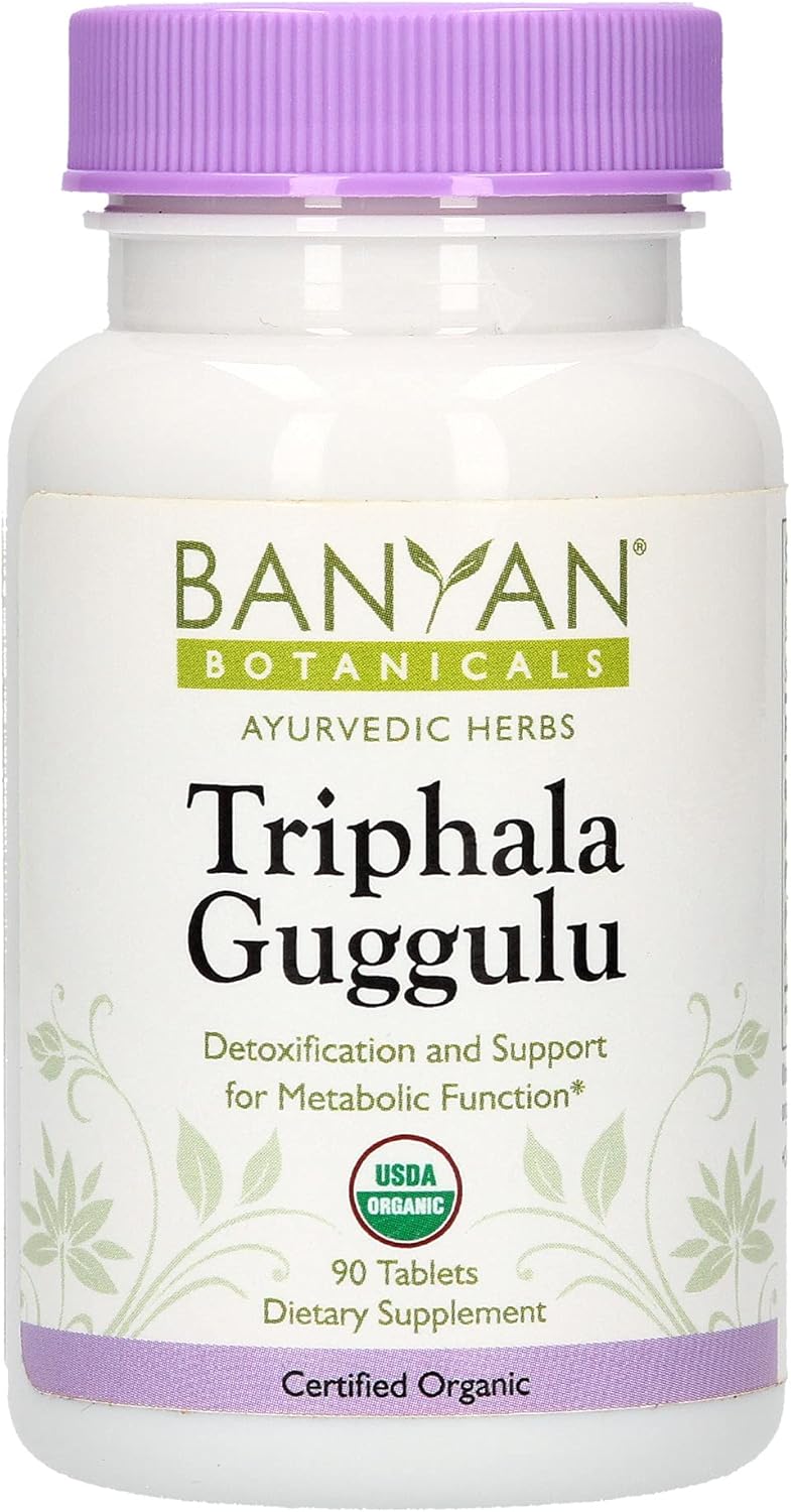 Suplemento Botanicals Triphala Guggulu Pippali orgánico