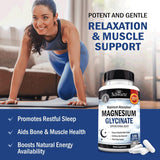 Suplemento de Magnesio Glicinato 500 mg para Sueño y Salud