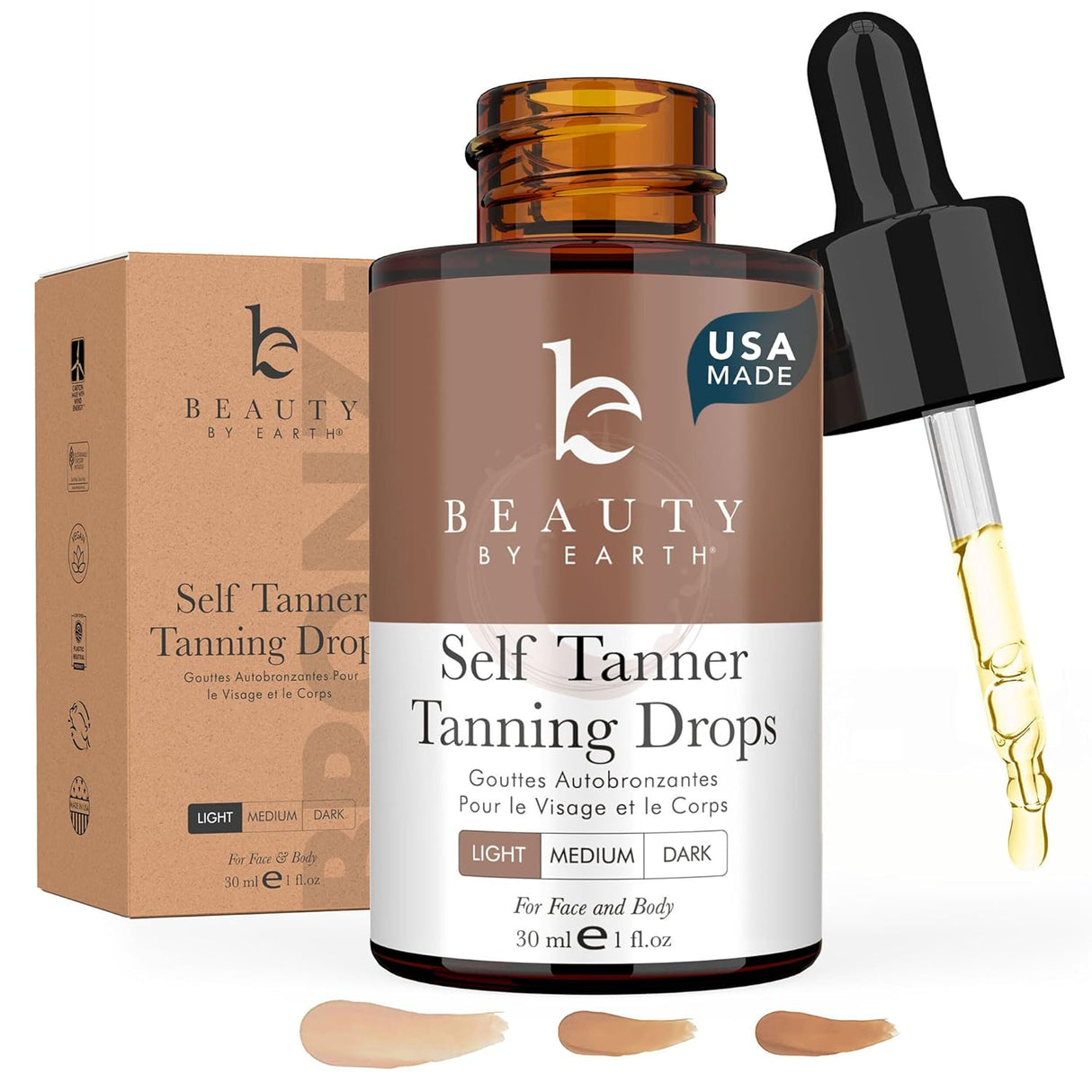 Gotas faciales autobronceadoras ST-DROP-FACE Beauty by Earth