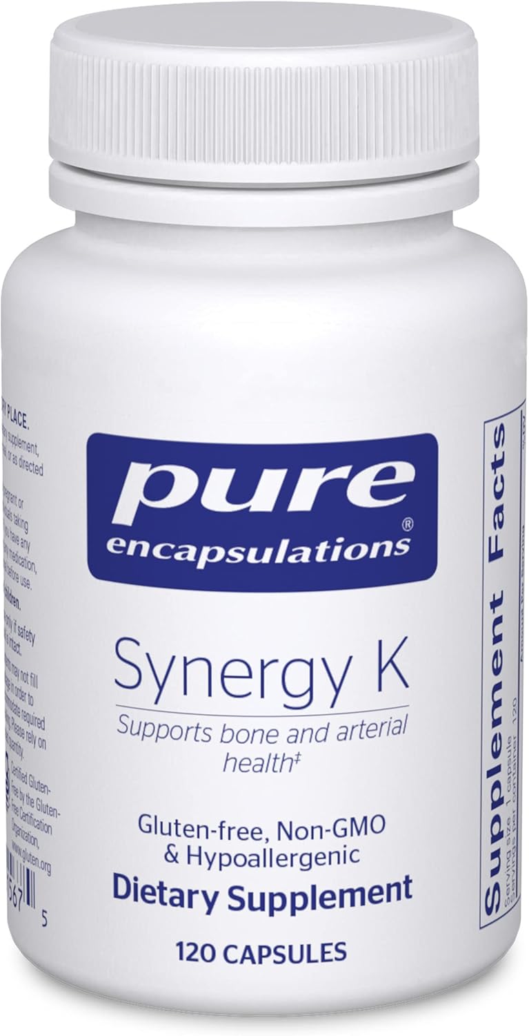 Synergy K de Pure Encapsulations, con K1, K2 y D3, 120 cápsulas