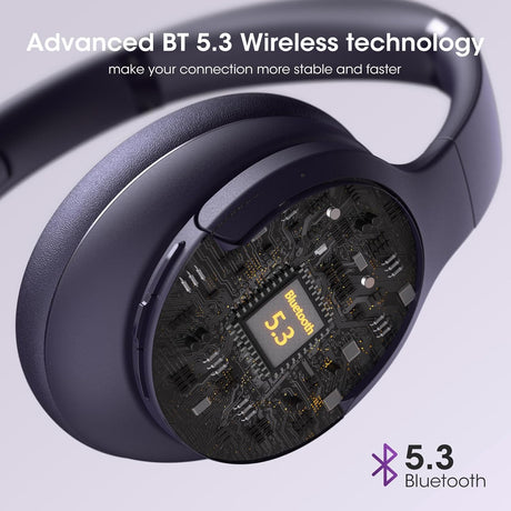 Auriculares Bluetooth Inalámbricos Over Ear, 90H Autonomía, EQ 3 Modos