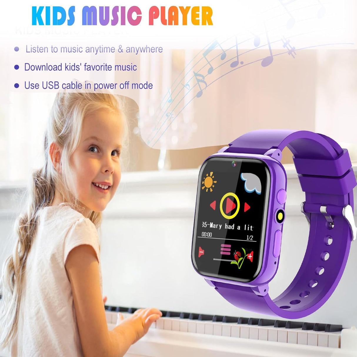 Reloj Inteligente para Niños Goodatech, Cámara HD, Juegos 26