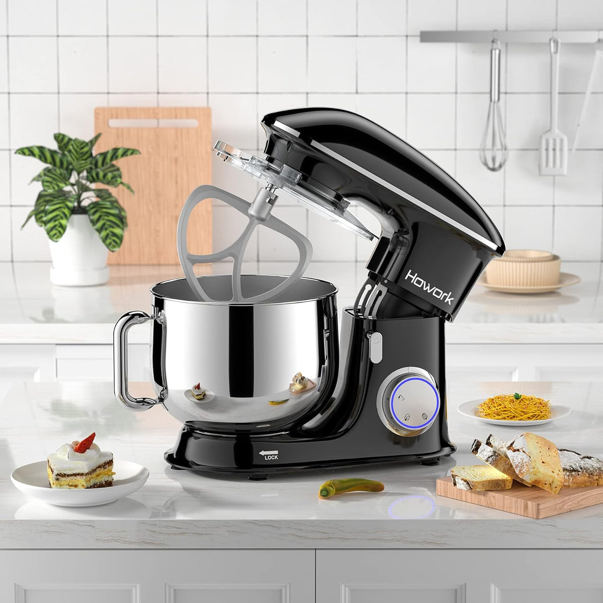Batidora de Cocina 8.5QT HOWORK 660W 6+P Velocidades Modelo