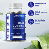 Suplemento gomitas hierro de gran sabor con vitamina C 60 un
