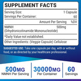 NMNH 500mg Suplemento NAD+ Antienvejecimiento y Energía
