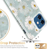 ESDOT Funda para iPhone 12, iPhone 12 Pro con protector de pantalla integrado, funda resistente con diseños de moda para mujeres y niñas, funda protectora para iPhone 12/12 Pro de 6.1 pulgadas, bonita margarita