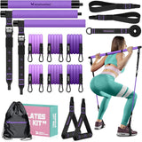 Barra de pilates con bandas de resistencia, multifuncional