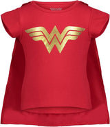 Disfraz Wonder Woman DC Comics Con Falda y Capa para Niños